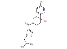 1-({2-[(dimethylamino)methyl]-1,3-thiazol-4-yl}carbonyl)-4-(5-methylpyridin-2-yl)piperidin-4-ol