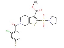 methyl 6-(2-chloro-4-fluorobenzoyl)-2-(1-pyrrolidinylsulfonyl)-4,5,6,7-tetrahydrothieno[2,3-c]pyridine-3-carboxylate