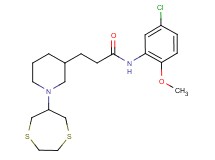 N-(5-chloro-2-methoxyphenyl)-3-[1-(1,4-dithiepan-6-yl)-3-piperidinyl]propanamide