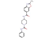 N-[1-(anilinocarbonyl)piperidin-4-yl]-2-methyl-1,3-benzoxazole-6-carboxamide