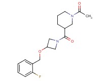 1-acetyl-3-({3-[(2-fluorobenzyl)oxy]-1-azetidinyl}carbonyl)piperidine