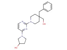 1-{2-[4-benzyl-4-(hydroxymethyl)piperidin-1-yl]pyrimidin-4-yl}pyrrolidin-3-ol