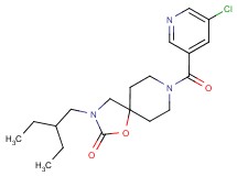 8-[(5-chloropyridin-3-yl)carbonyl]-3-(2-ethylbutyl)-1-oxa-3,8-diazaspiro[4.5]decan-2-one