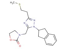 3-({1-(2,3-dihydro-1H-inden-2-yl)-3-[2-(methylthio)ethyl]-1H-1,2,4-triazol-5-yl}methyl)-1,3-oxazolidin-2-one