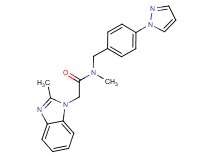 N-methyl-2-(2-methyl-1H-benzimidazol-1-yl)-N-[4-(1H-pyrazol-1-yl)benzyl]acetamide