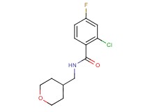 2-chloro-4-fluoro-N-(tetrahydro-2H-pyran-4-ylmethyl)benzamide