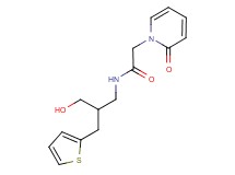 N-[3-hydroxy-2-(2-thienylmethyl)propyl]-2-(2-oxopyridin-1(2H)-yl)acetamide