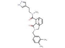 (3aR*,6S*)-2-(3,4-dimethylbenzyl)-N-methyl-1-oxo-N-[2-(1H-pyrazol-4-yl)ethyl]-1,2,3,6,7,7a-hexahydro-3a,6-epoxyisoindole-7-carboxamide