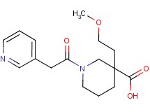 3-(2-methoxyethyl)-1-(3-pyridinylacetyl)-3-piperidinecarboxylic acid