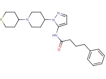 4-phenyl-N-{1-[1-(tetrahydro-2H-thiopyran-4-yl)-4-piperidinyl]-1H-pyrazol-5-yl}butanamide