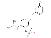 (4aR*,7aS*)-N,N-dimethyl-4-[2-(6-methylpyridin-2-yl)ethyl]hexahydrothieno[3,4-b]pyrazine-1(2H)-carboxamide 6,6-dioxide