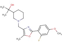 2-(1-{[2-(2-fluoro-4-methoxyphenyl)-5-methyl-1,3-oxazol-4-yl]methyl}piperidin-3-yl)propan-2-ol