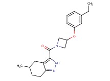 3-{[3-(3-ethylphenoxy)-1-azetidinyl]carbonyl}-5-methyl-4,5,6,7-tetrahydro-2H-indazole
