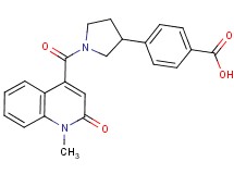 4-{1-[(1-methyl-2-oxo-1,2-dihydro-4-quinolinyl)carbonyl]-3-pyrrolidinyl}benzoic acid