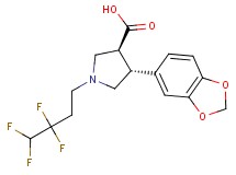 (3S*,4R*)-4-(1,3-benzodioxol-5-yl)-1-(3,3,4,4-tetrafluorobutyl)pyrrolidine-3-carboxylic acid