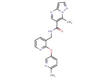 7-methyl-N-({2-[(6-methylpyridin-3-yl)oxy]pyridin-3-yl}methyl)pyrazolo[1,5-a]pyrimidine-6-carboxamide