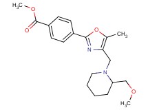 methyl 4-(4-{[2-(methoxymethyl)-1-piperidinyl]methyl}-5-methyl-1,3-oxazol-2-yl)benzoate