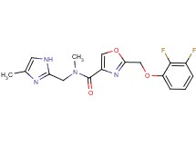 2-[(2,3-difluorophenoxy)methyl]-N-methyl-N-[(4-methyl-1H-imidazol-2-yl)methyl]-1,3-oxazole-4-carboxamide