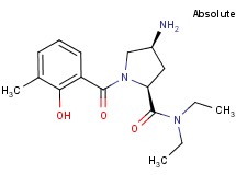 (4S)-4-amino-N,N-diethyl-1-(2-hydroxy-3-methylbenzoyl)-L-prolinamide