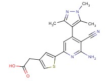 {5-[6-amino-5-cyano-4-(1,3,5-trimethyl-1H-pyrazol-4-yl)pyridin-2-yl]-3-thienyl}acetic acid