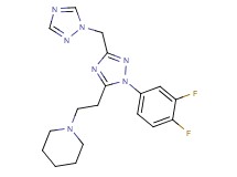 1-{2-[1-(3,4-difluorophenyl)-3-(1H-1,2,4-triazol-1-ylmethyl)-1H-1,2,4-triazol-5-yl]ethyl}piperidine