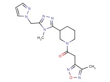 1-[(4-methyl-1,2,5-oxadiazol-3-yl)acetyl]-3-[4-methyl-5-(1H-pyrazol-1-ylmethyl)-4H-1,2,4-triazol-3-yl]piperidine