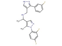 1-[1-(2,4-difluorophenyl)-5-methyl-1H-pyrazol-4-yl]-N-{[3-(3-fluorophenyl)-1H-pyrazol-4-yl]methyl}ethanamine