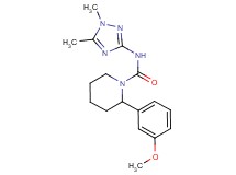 N-(1,5-dimethyl-1H-1,2,4-triazol-3-yl)-2-(3-methoxyphenyl)piperidine-1-carboxamide