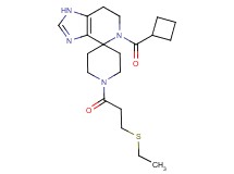5-(cyclobutylcarbonyl)-1'-[3-(ethylthio)propanoyl]-1,5,6,7-tetrahydrospiro[imidazo[4,5-c]pyridine-4,4'-piperidine]