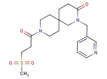 9-[3-(methylsulfonyl)propanoyl]-2-(pyridin-3-ylmethyl)-2,9-diazaspiro[5.5]undecan-3-one