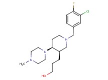3-[(3R*,4S*)-1-(3-chloro-4-fluorobenzyl)-4-(4-methylpiperazin-1-yl)piperidin-3-yl]propan-1-ol