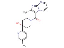 1-[(2-methylimidazo[1,2-a]pyrimidin-3-yl)carbonyl]-4-(5-methylpyridin-2-yl)piperidin-4-ol