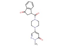 2-methyl-5-{4-[(3-oxo-2,3-dihydro-1H-inden-1-yl)carbonyl]-1-piperazinyl}-3(2H)-pyridazinone