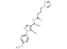 N-{1-[1-(4-methoxyphenyl)-5-methyl-1H-pyrazol-4-yl]ethyl}-4-(1H-1,2,4-triazol-1-yl)butanamide