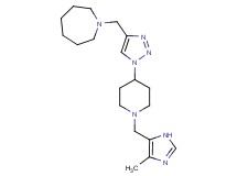 1-[(1-{1-[(4-methyl-1H-imidazol-5-yl)methyl]-4-piperidinyl}-1H-1,2,3-triazol-4-yl)methyl]azepane bis(trifluoroacetate)