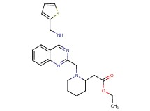ethyl [1-({4-[(2-thienylmethyl)amino]-2-quinazolinyl}methyl)-2-piperidinyl]acetate