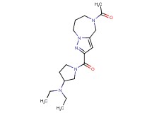 1-[(5-acetyl-5,6,7,8-tetrahydro-4H-pyrazolo[1,5-a][1,4]diazepin-2-yl)carbonyl]-N,N-diethylpyrrolidin-3-amine
