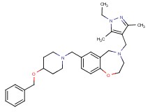 7-{[4-(benzyloxy)-1-piperidinyl]methyl}-4-[(1-ethyl-3,5-dimethyl-1H-pyrazol-4-yl)methyl]-2,3,4,5-tetrahydro-1,4-benzoxazepine