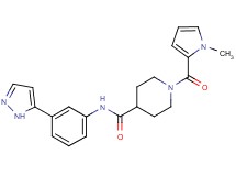 1-[(1-methyl-1H-pyrrol-2-yl)carbonyl]-N-[3-(1H-pyrazol-5-yl)phenyl]piperidine-4-carboxamide
