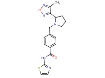 4-{[2-(4-methyl-1,2,5-oxadiazol-3-yl)pyrrolidin-1-yl]methyl}-N-1,3-thiazol-2-ylbenzamide