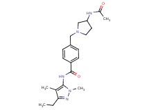 4-{[3-(acetylamino)pyrrolidin-1-yl]methyl}-N-(3-ethyl-1,4-dimethyl-1H-pyrazol-5-yl)benzamide