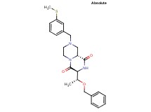 (3S,9aR)-3-[(1R)-1-(benzyloxy)ethyl]-8-[3-(methylthio)benzyl]tetrahydro-2H-pyrazino[1,2-a]pyrazine-1,4(3H,6H)-dione