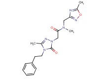 N-methyl-N-[(5-methyl-1,2,4-oxadiazol-3-yl)methyl]-2-[3-methyl-5-oxo-4-(2-phenylethyl)-4,5-dihydro-1H-1,2,4-triazol-1-yl]acetamide
