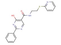 4-hydroxy-2-phenyl-N-[2-(pyridin-2-ylthio)ethyl]pyrimidine-5-carboxamide