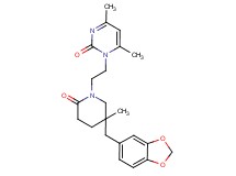 1-{2-[5-(1,3-benzodioxol-5-ylmethyl)-5-methyl-2-oxopiperidin-1-yl]ethyl}-4,6-dimethylpyrimidin-2(1H)-one