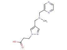 3-(4-{[methyl(pyrazin-2-ylmethyl)amino]methyl}-1H-pyrazol-1-yl)propanoic acid