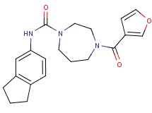 N-(2,3-dihydro-1H-inden-5-yl)-4-(3-furoyl)-1,4-diazepane-1-carboxamide