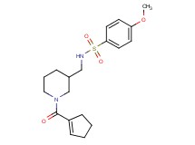 N-{[1-(1-cyclopenten-1-ylcarbonyl)-3-piperidinyl]methyl}-4-methoxybenzenesulfonamide