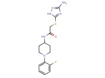 2-[(3-amino-1H-1,2,4-triazol-5-yl)thio]-N-[1-(2-fluorophenyl)-4-piperidinyl]acetamide trifluoroacetate