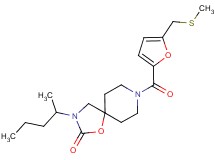 3-(1-methylbutyl)-8-{5-[(methylthio)methyl]-2-furoyl}-1-oxa-3,8-diazaspiro[4.5]decan-2-one